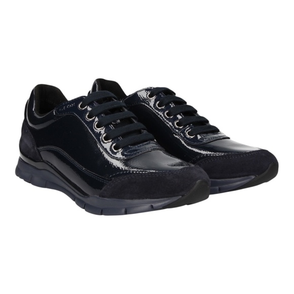 Geox patent leather & suede sneaker. Sz 5 - Picture 1 of 16